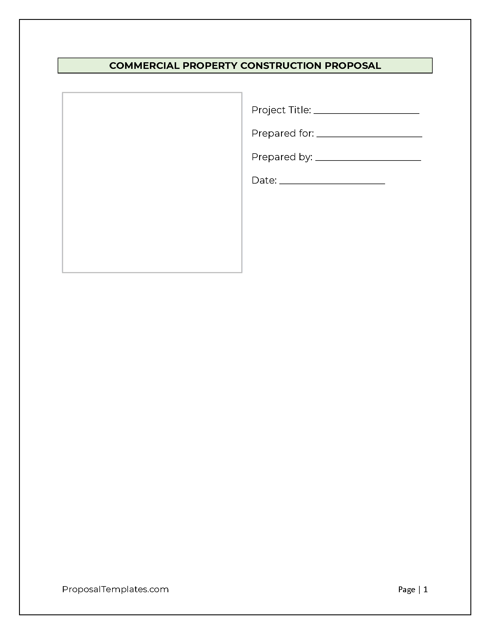 Free Commercial (property) Construction Proposal Template | PDF | WORD ...