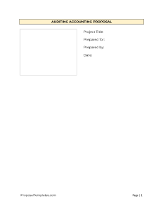Free Auditing (Accounting) Proposal Template | PDF | WORD | ODT